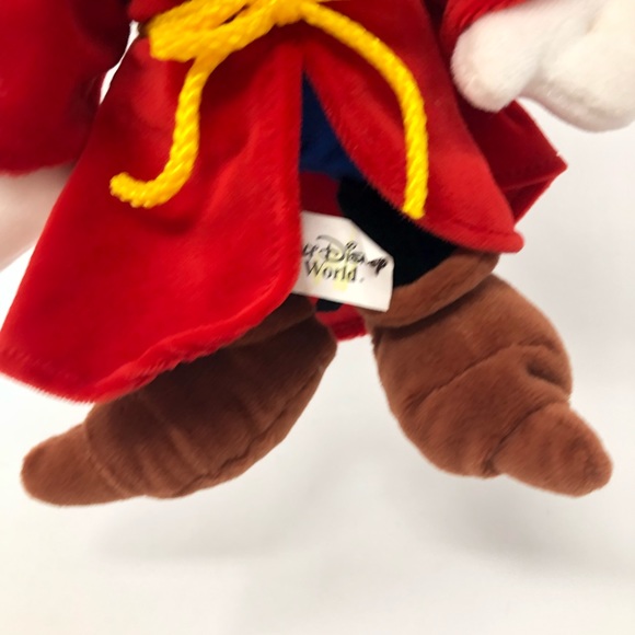 Walt Disney World Sorcerer Mickey Bean Bag Plush Red Robe Hat Moon Stars 13” - Picture 3 of 6